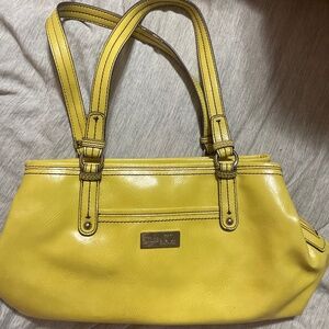 Yellow Leather Nine West Satchel